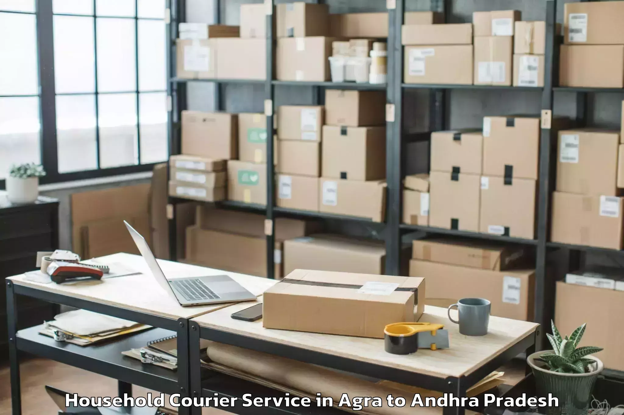 Easy Agra to Biccavolu Household Courier Booking